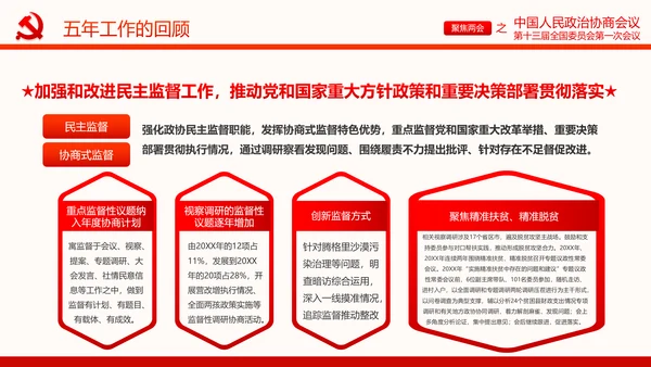 聚焦两会政协常委会工作报告PPT