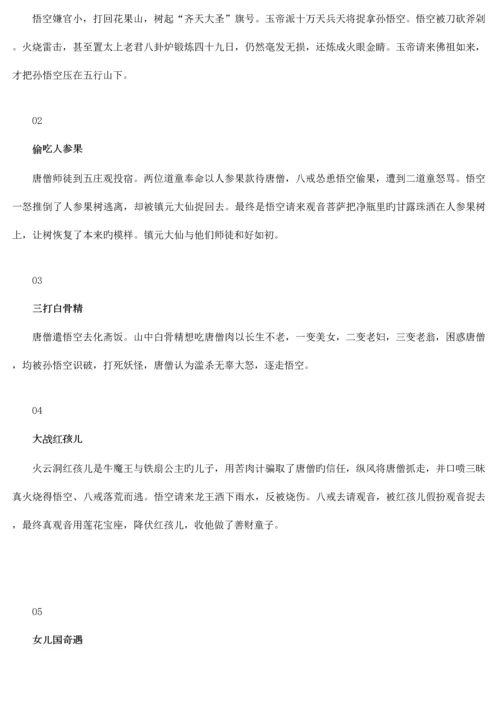 2023年名著导读西游记必考知识点最全整理.docx