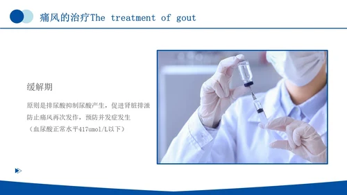 蓝色简约商务痛风健康教育痛风健康宣教PPT课件