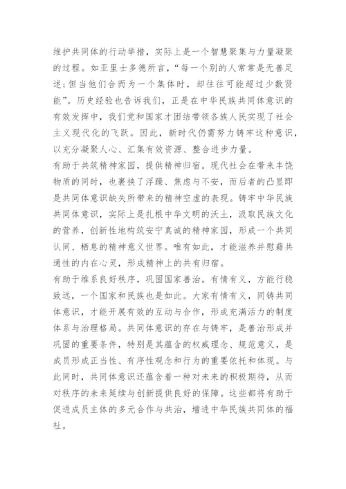 铸牢中华民族共同体意识论文.docx