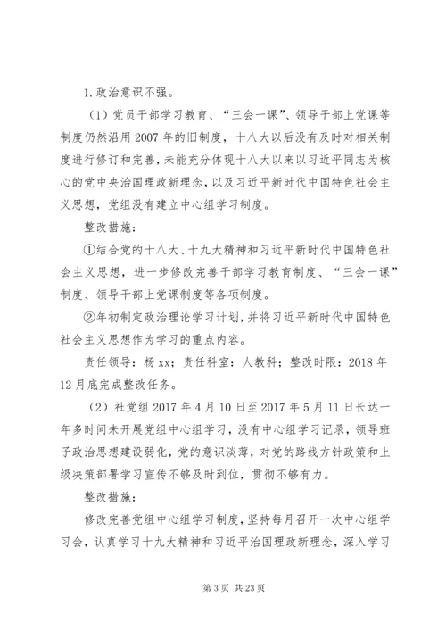 供销社党组关于落实市委第五巡察组反馈意见整改方案.docx