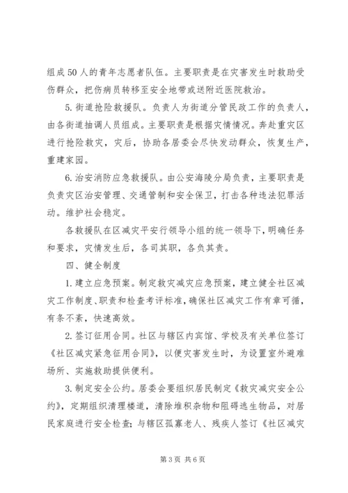 关于开展社区防灾减灾活动的实施意见.docx