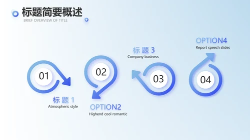 蓝色创意终工作总结PPT