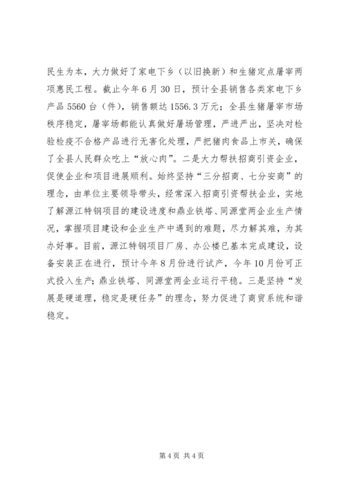 商贸办廉政建设报告.docx