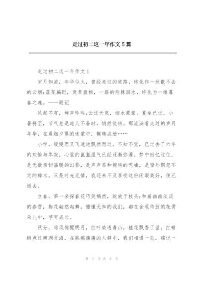 走过初二这一年作文5篇.docx