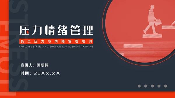 压力情绪管理通用PPT课件模板
