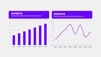 关系页-紫色简约风2项柱形图折线图