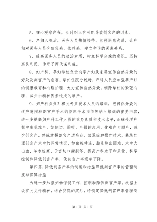 降低剖宫产率制度,措施.docx