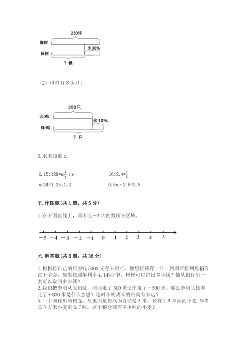 萝北县六年级下册数学期末测试卷加精品答案.docx