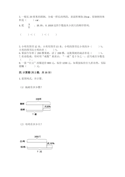 苏教版六年级下册数学期中测试卷【综合题】.docx