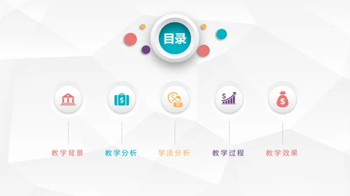 时尚微立体教学设计教育说课PPT模板