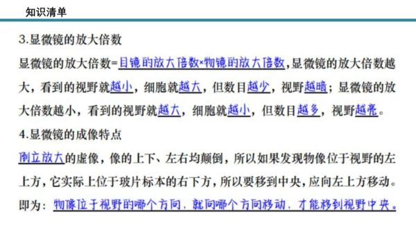 人教版生物七年级上册第一单元《生物与细胞》单元复习课件(共53张PPT)