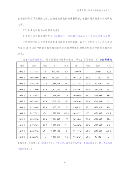 欧债危机对中欧贸易的影响---毕业论文设计.docx