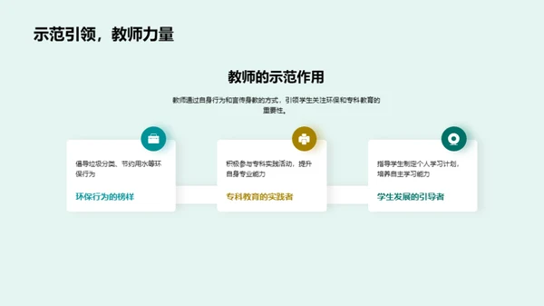 教师力量：环保与专科教育