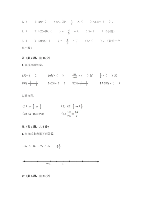 人教版六年级数学下学期期末测试题精品（名师系列）.docx