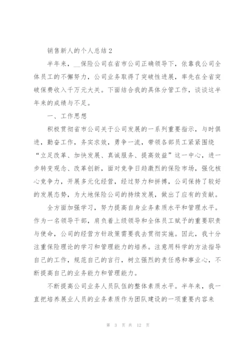 销售新人的个人总结5篇.docx