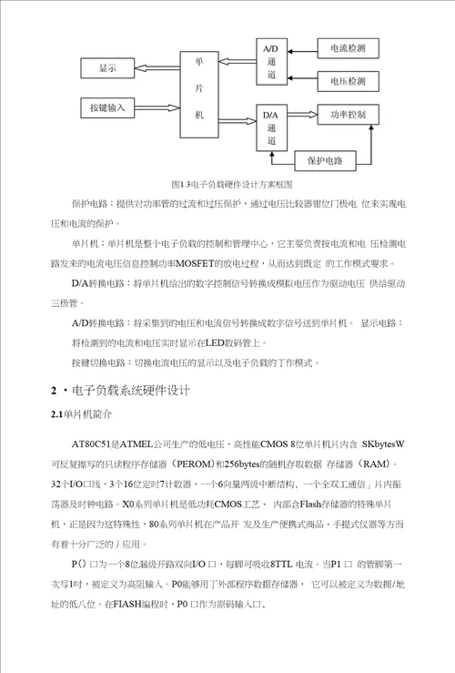 毕业设计论文基于单片机的电子负载的设计