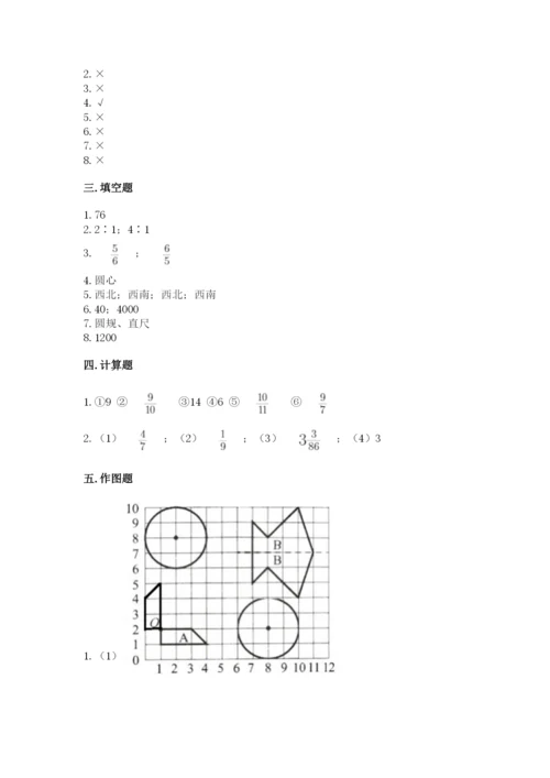 人教版六年级上册数学期末测试卷（实用）word版.docx