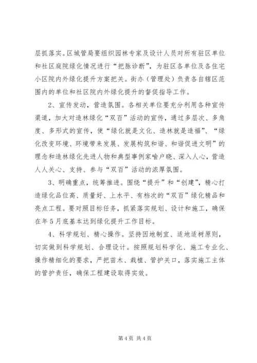 造林绿化双百活动方案.docx