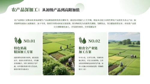 绿色简约农业发展新农业新动能通用PPT模板