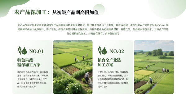 绿色简约农业发展新农业新动能通用PPT模板