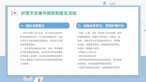 简约插画卡通医疗医院医生护士护理不良事件课件教学模板护理培训