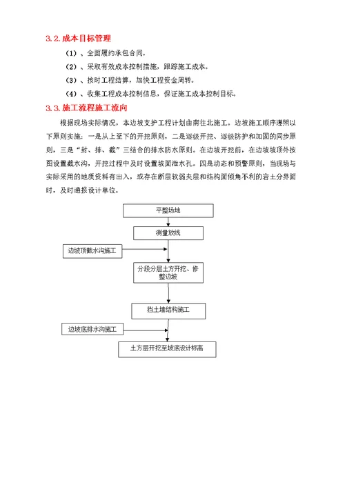 电机联合厂房东山坡挡土支护及土方开挖施工方案