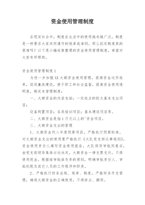 资金使用管理制度.docx