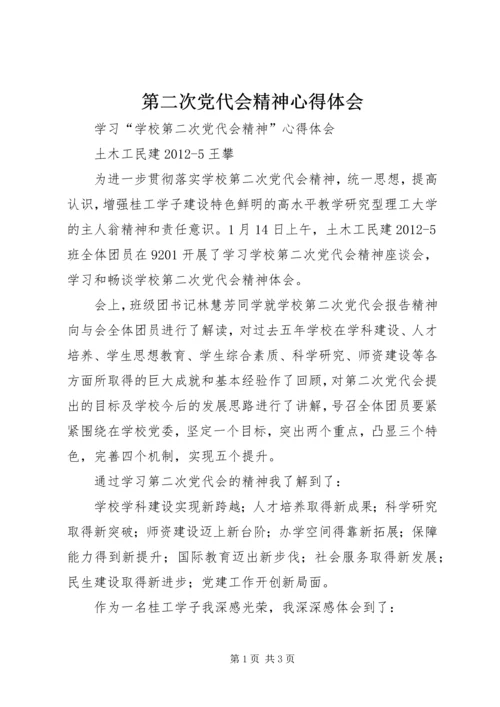 第二次党代会精神心得体会 (2).docx