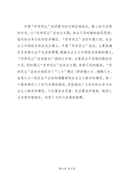 农村妇女双学双比活动实践思考 (3).docx