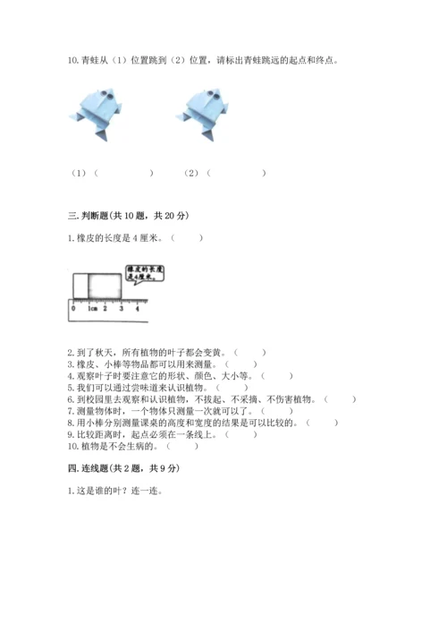 教科版一年级上册科学期末测试卷附答案（突破训练）.docx