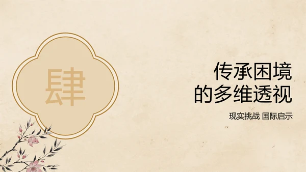 中国风水墨工笔非遗美食保护PPT模板