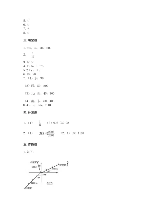 小学数学六年级上册期末测试卷含完整答案（全优）.docx