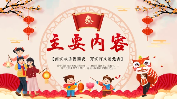 新春庙会年货节阖家欢乐通用PPT模板