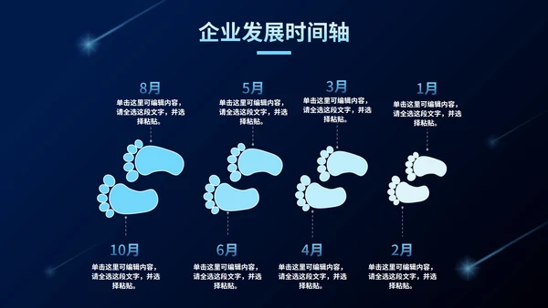 科技风企业发展时间轴PPT模板