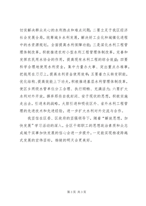 解放思想加快发展学习讨论活动心得.docx