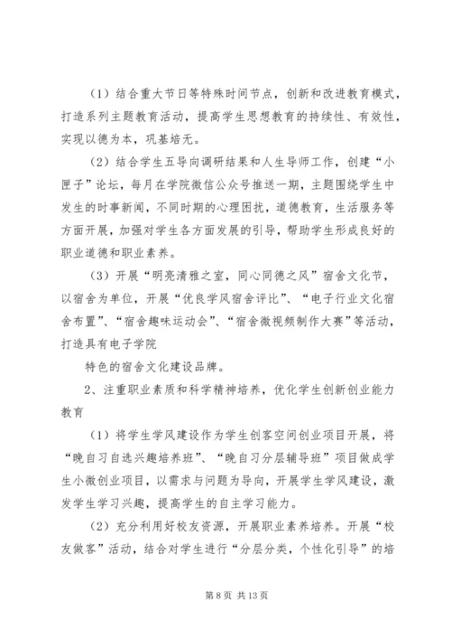 电子学院XX年度工作计划-年度工作计划.docx