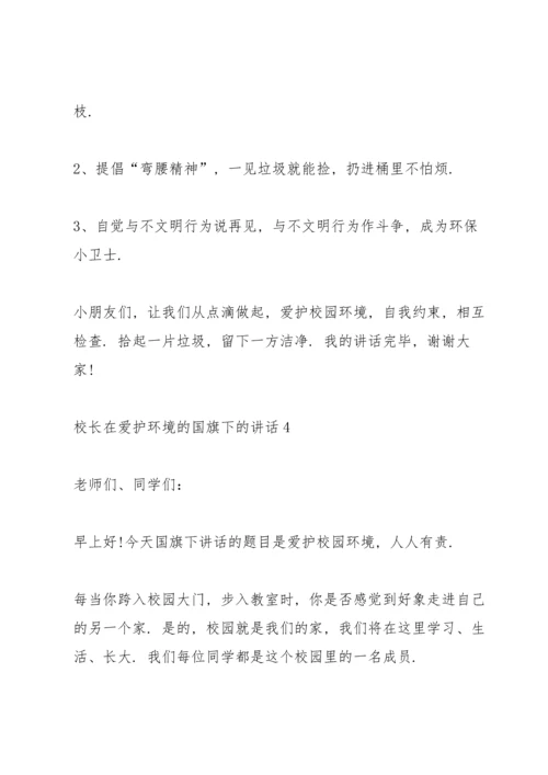 校长在爱护环境的国旗下的讲话.docx