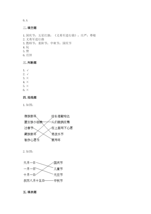 最新部编版二年级上册道德与法治期中测试卷最新.docx