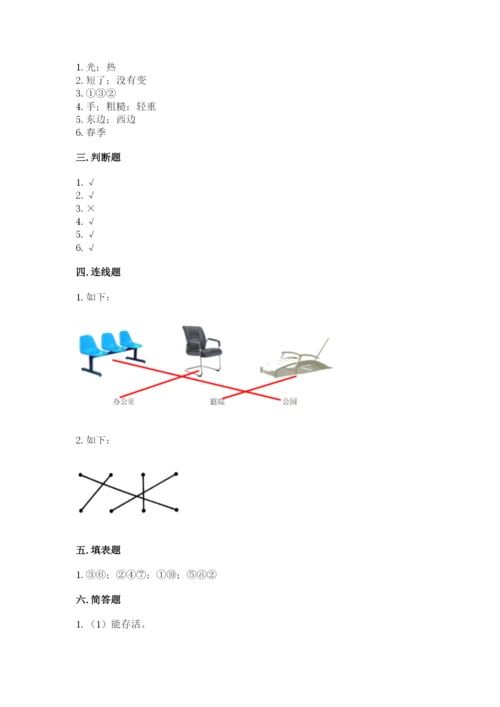 教科版小学二年级上册科学期末测试卷（突破训练）.docx