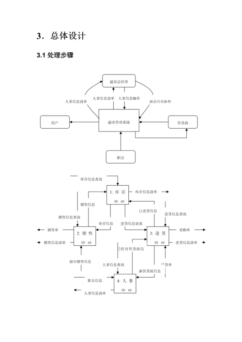 软件综合项目工程超市标准管理系统概要设计项目说明指导书.docx