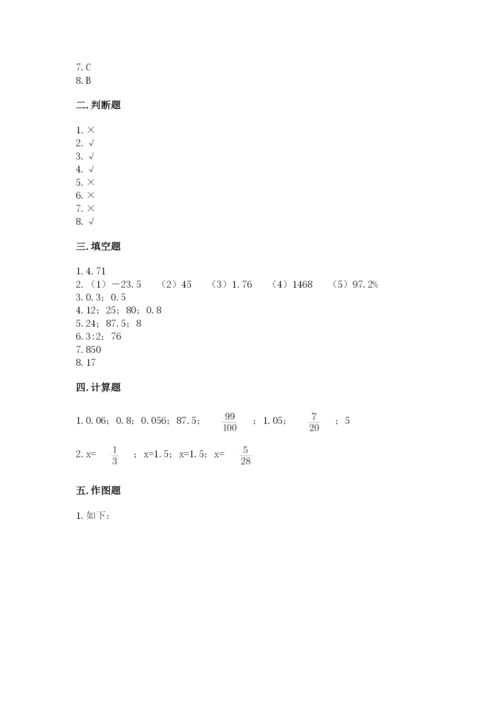 人教版六年级下册数学期末测试卷及参考答案【精练】.docx