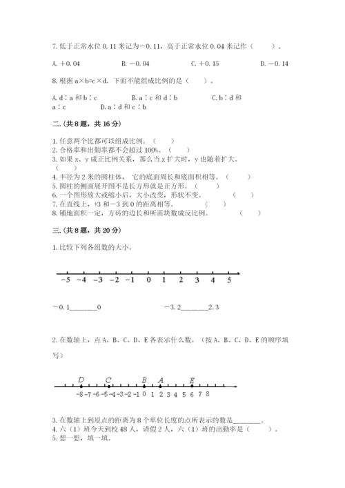 苏教版数学六年级下册试题期末模拟检测卷【易错题】.docx