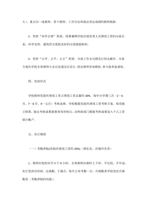 小学教师奖励性绩效工资实施方案.docx