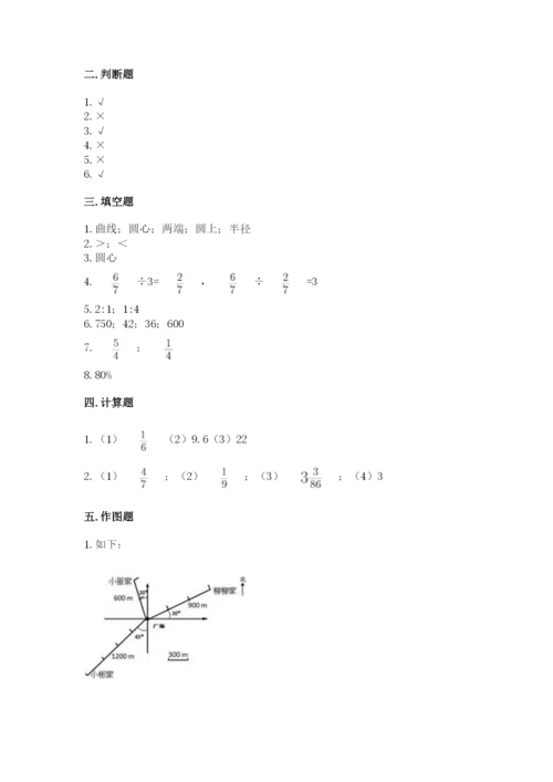 小学数学六年级上册期末测试卷精品（模拟题）.docx