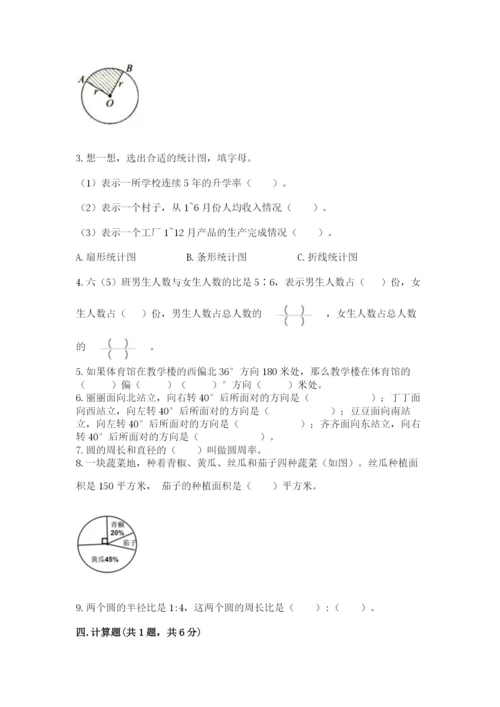 小学六年级上册数学期末测试卷附完整答案（网校专用）.docx