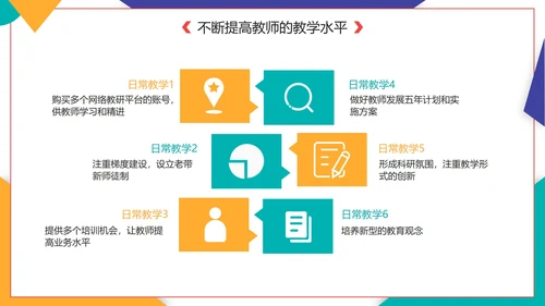 实景几何切割校领导年度述职报告PPT模板