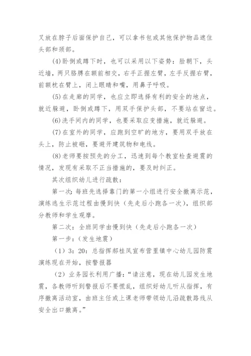幼儿园防震减灾应急演练方案.docx