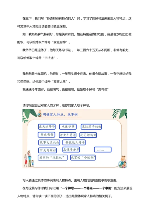 统编版2024-2025学年语文四年级上册第二单元习作指导  我的家人（讲稿）