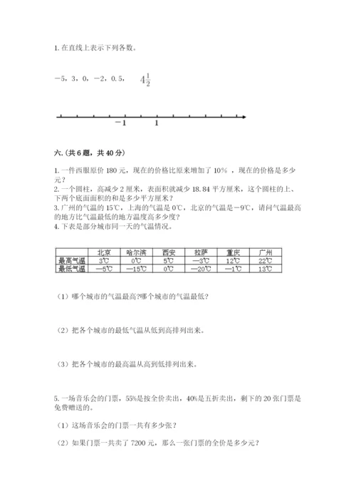 苏教版数学小升初模拟试卷（实用）.docx